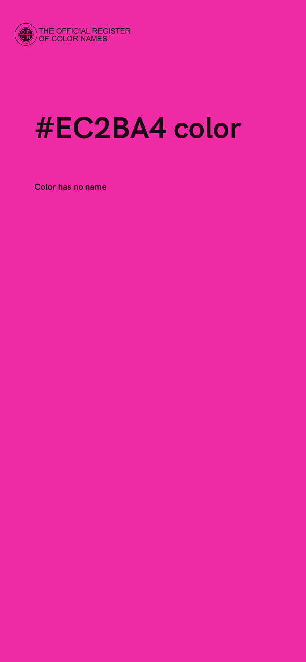 #EC2BA4 color image
