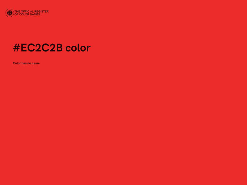 #EC2C2B color image