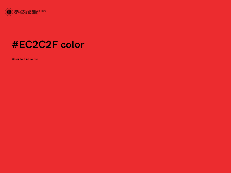 #EC2C2F color image