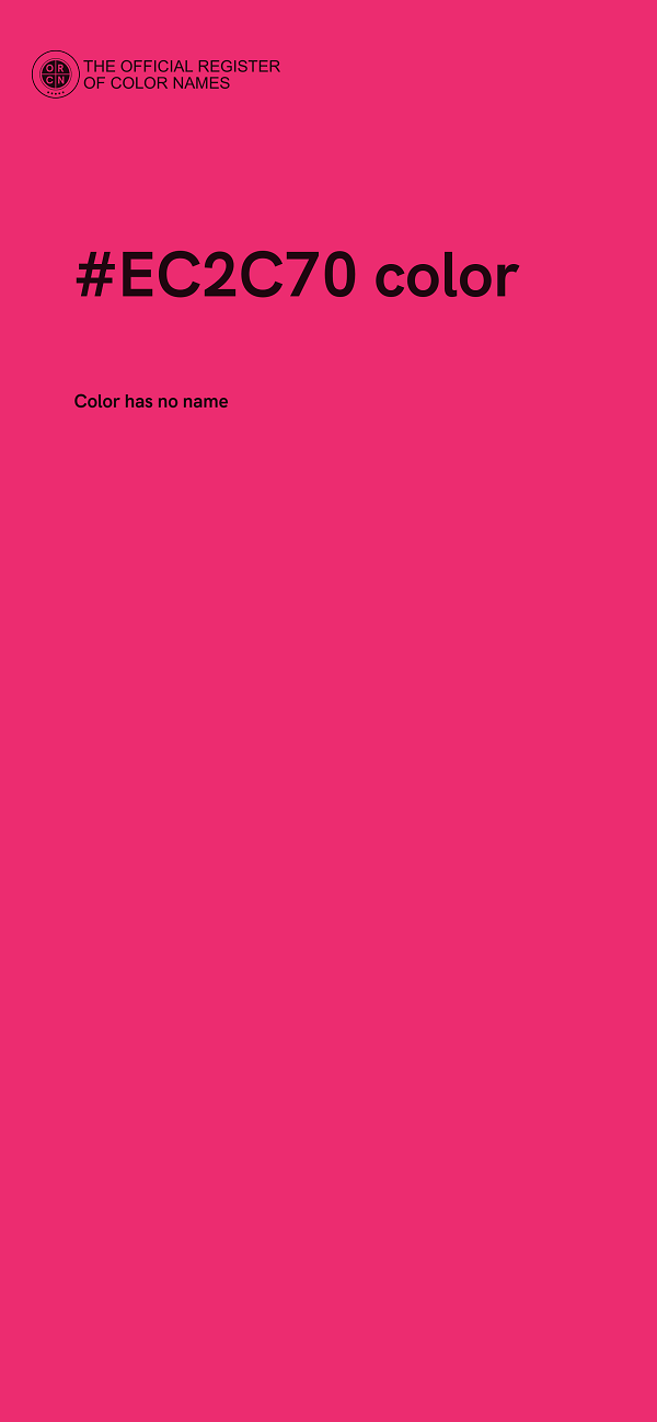 #EC2C70 color image