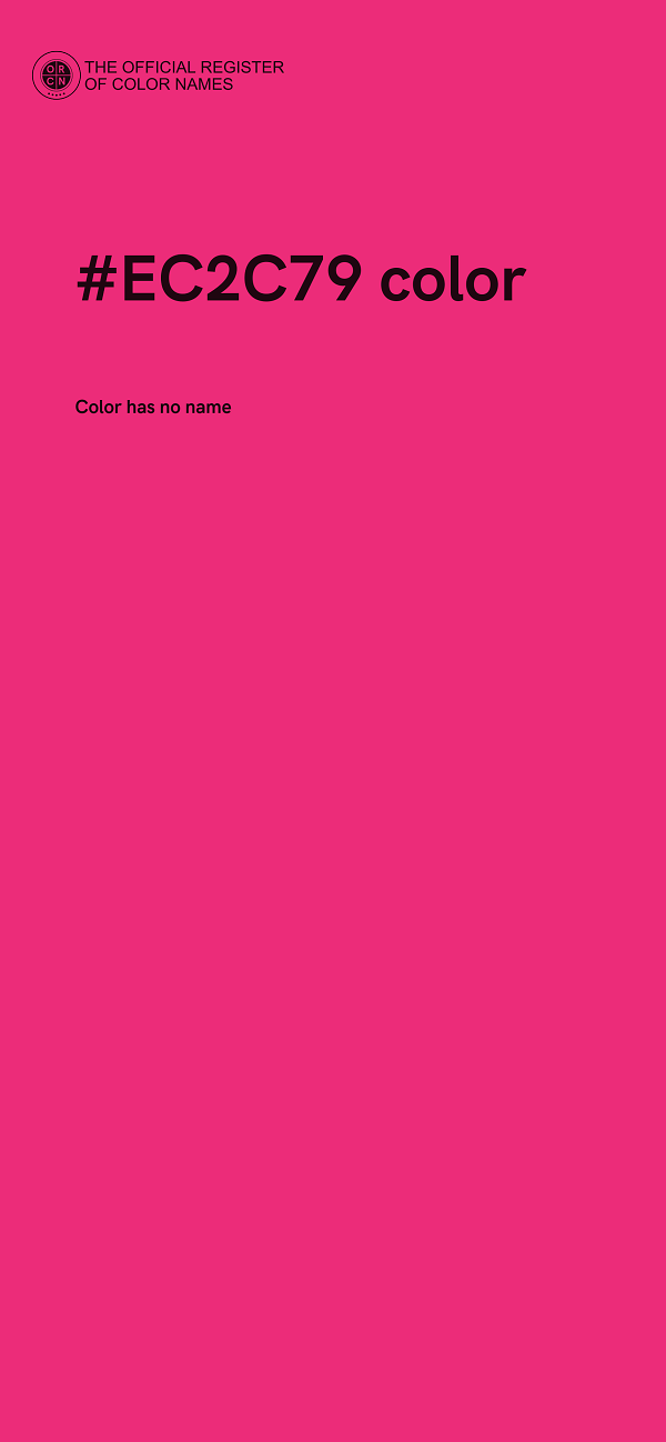 #EC2C79 color image