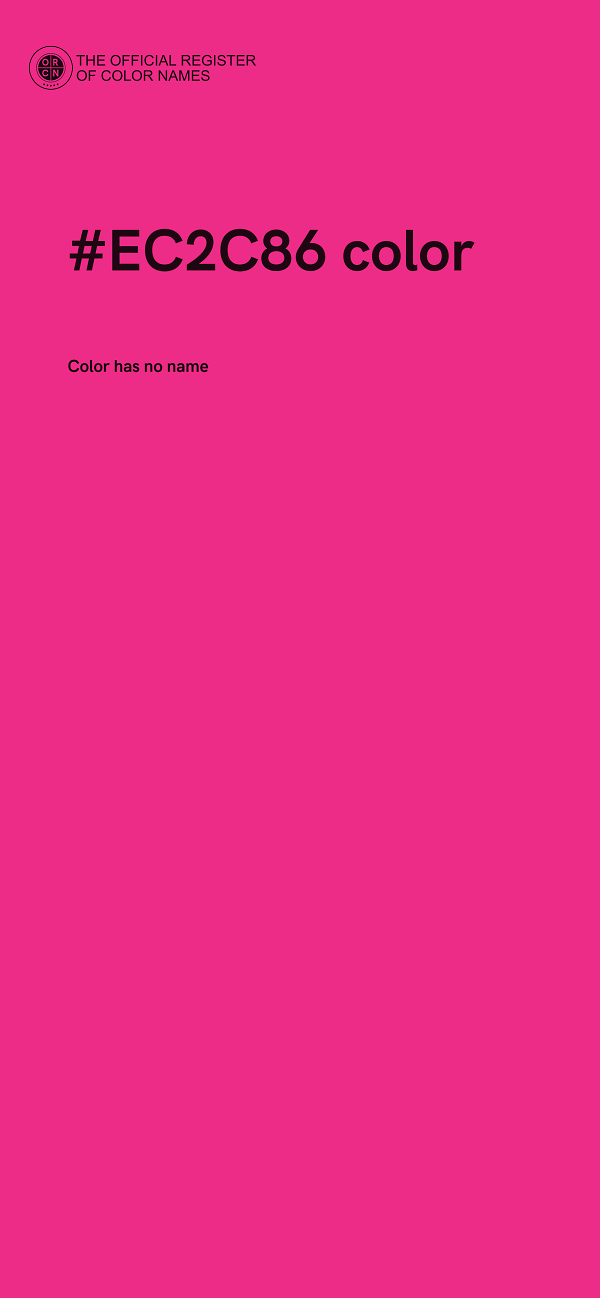 #EC2C86 color image