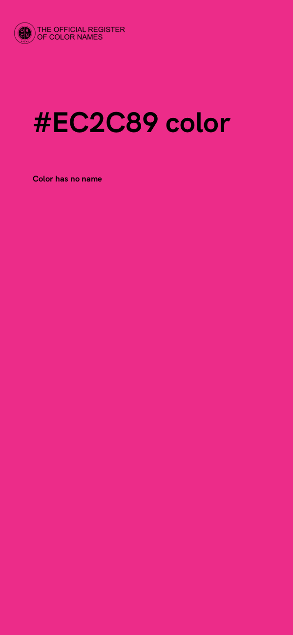 #EC2C89 color image