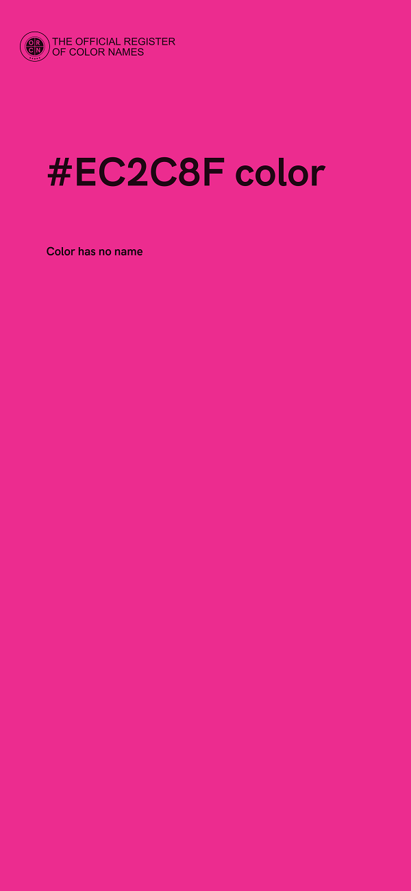 #EC2C8F color image