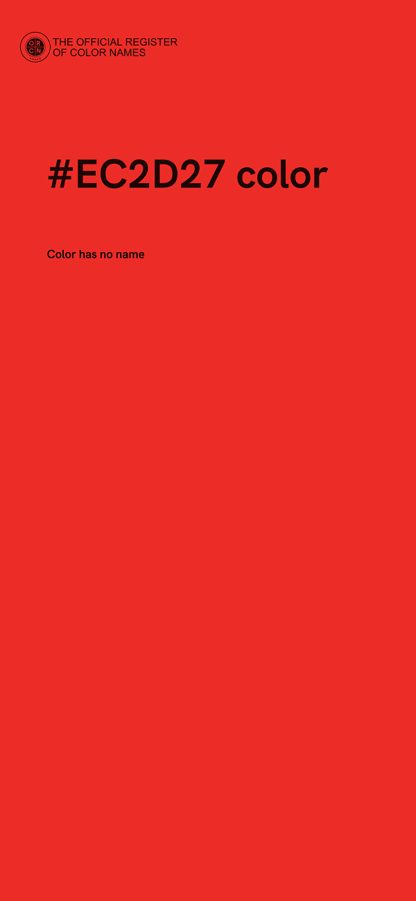 #EC2D27 color image
