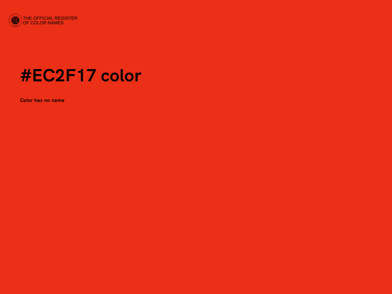 #EC2F17 color image