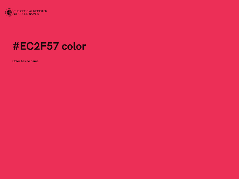 #EC2F57 color image