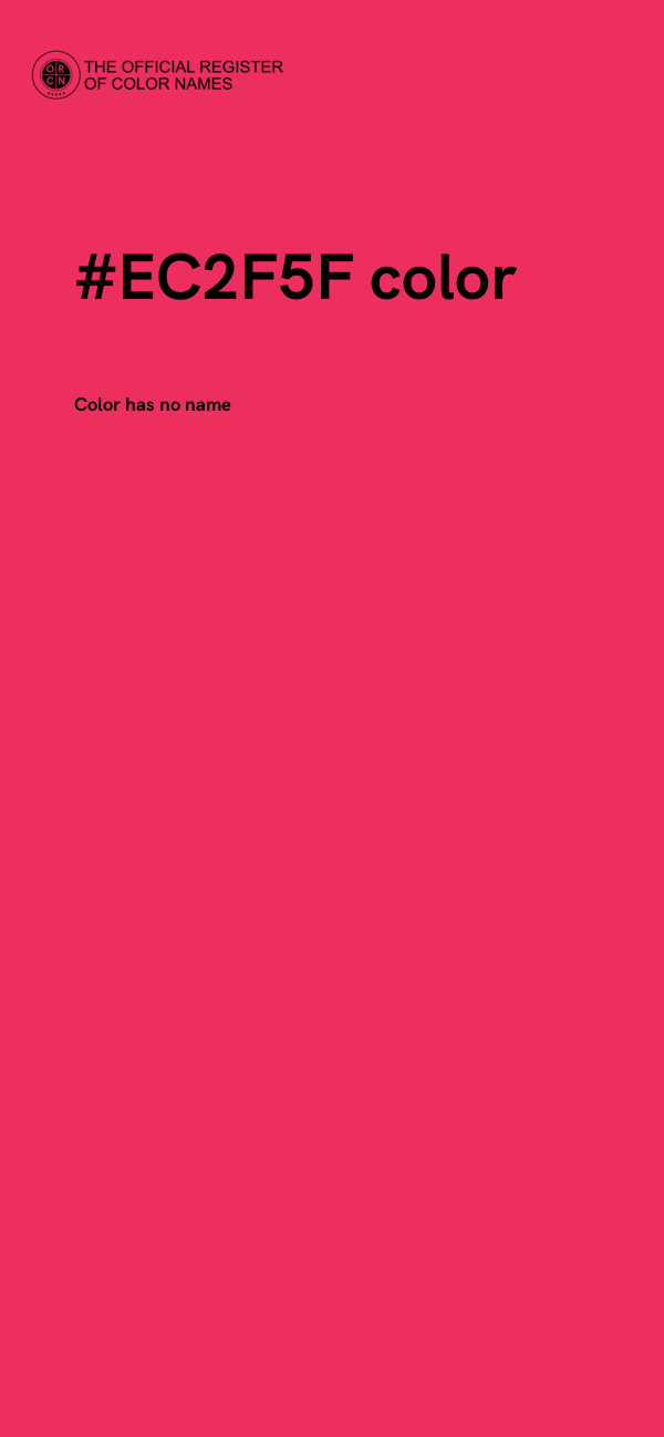 #EC2F5F color image