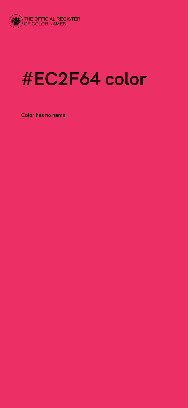 #EC2F64 color image