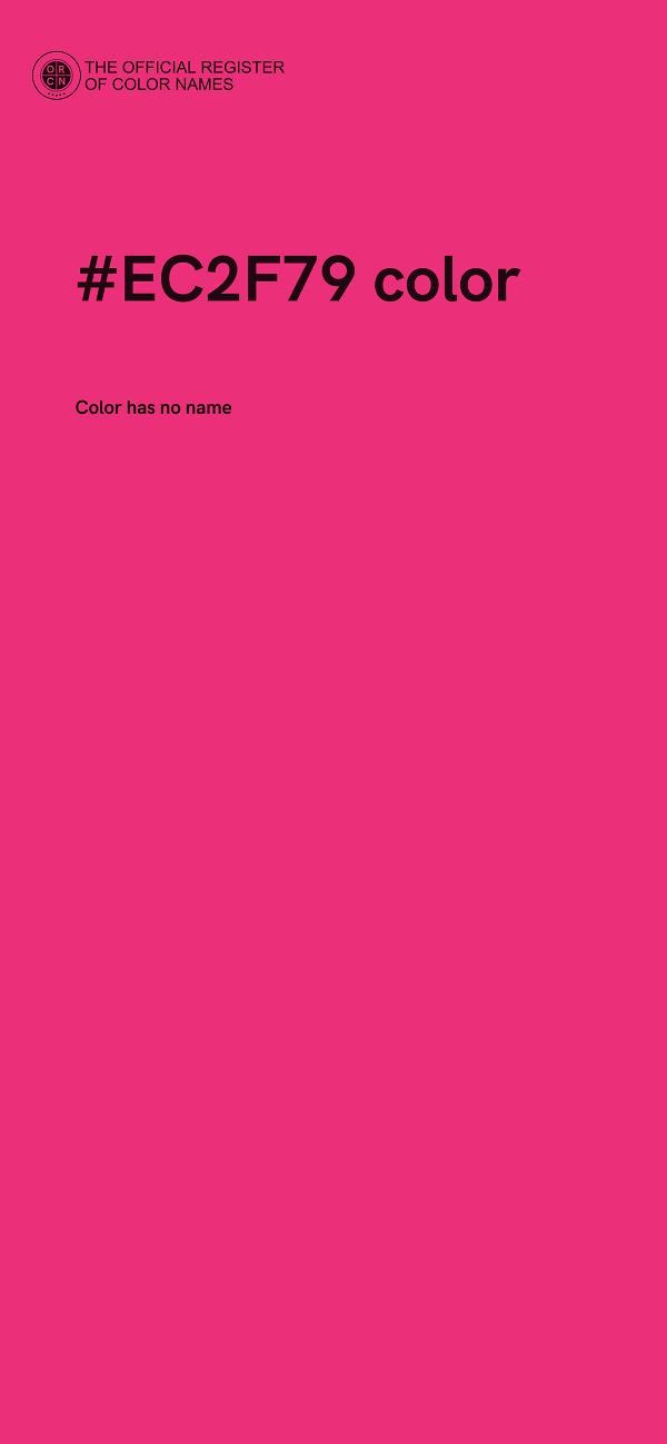 #EC2F79 color image