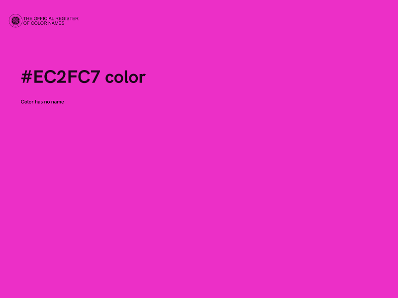 #EC2FC7 color image