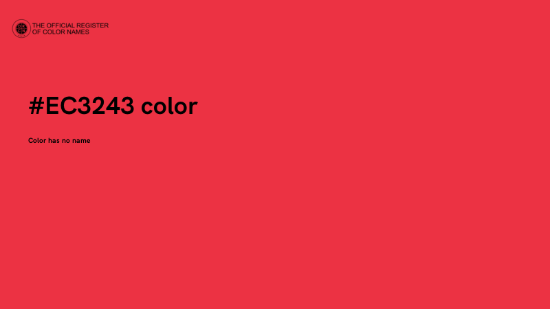 #EC3243 color image