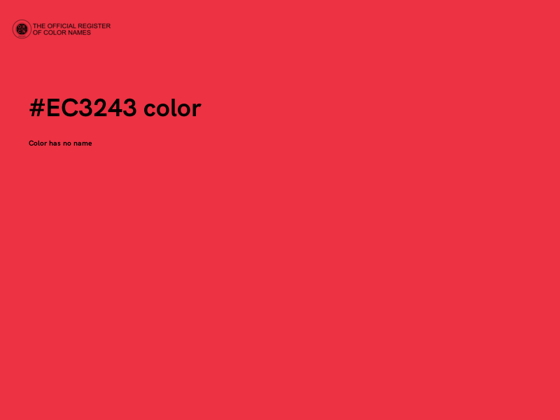 #EC3243 color image