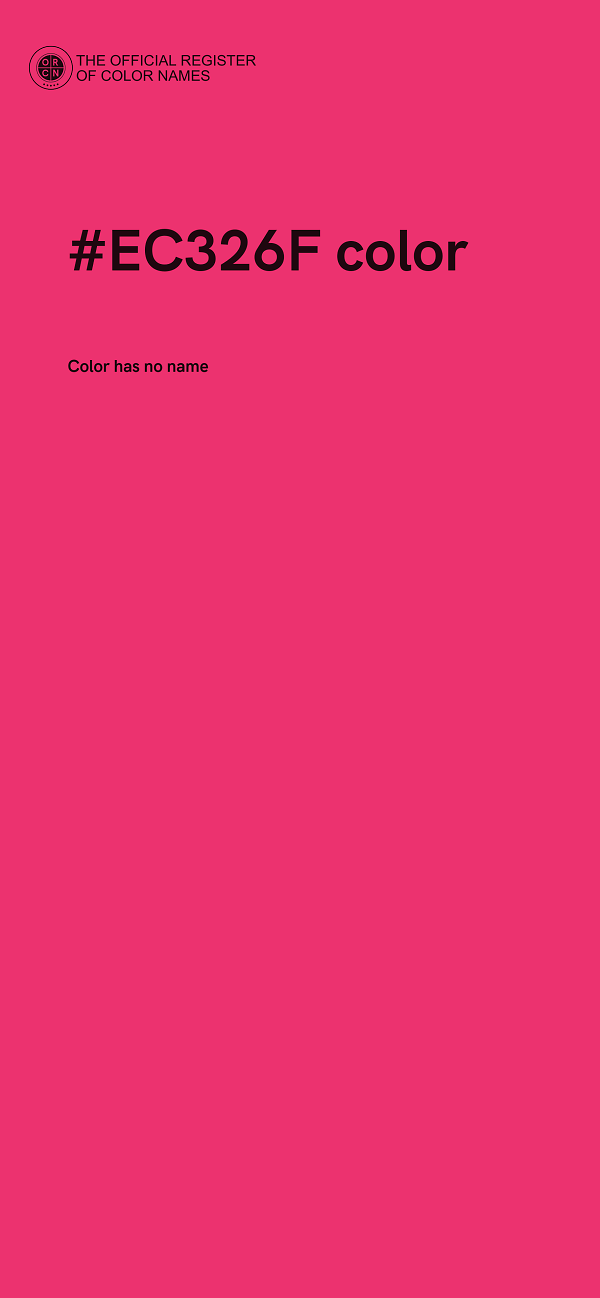 #EC326F color image