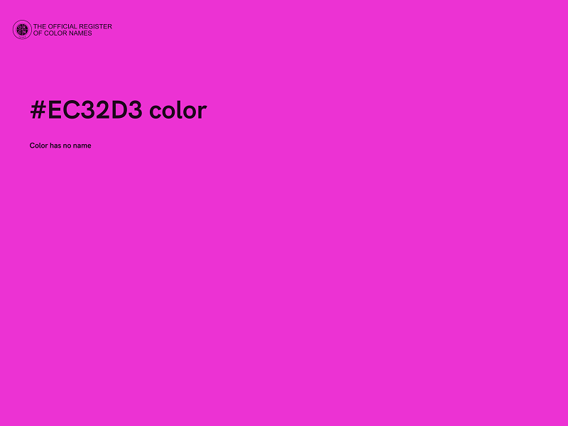 #EC32D3 color image