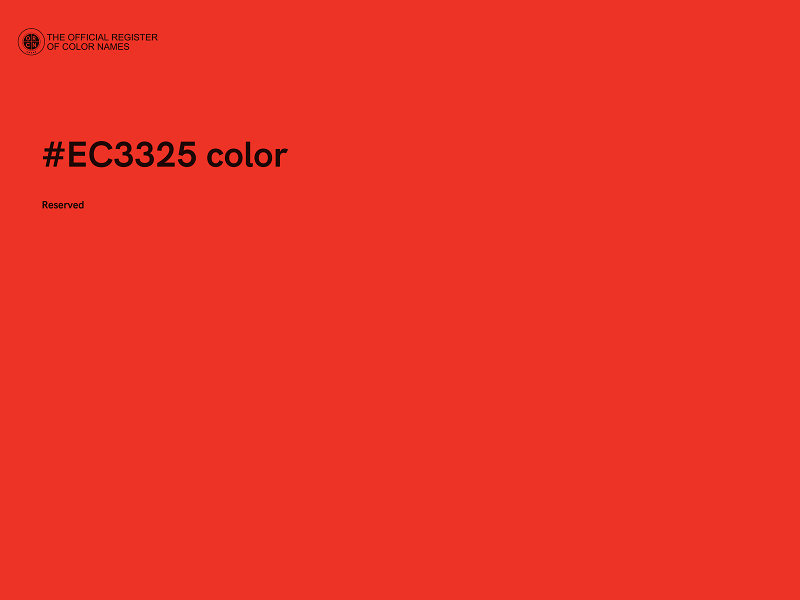 #EC3325 color image