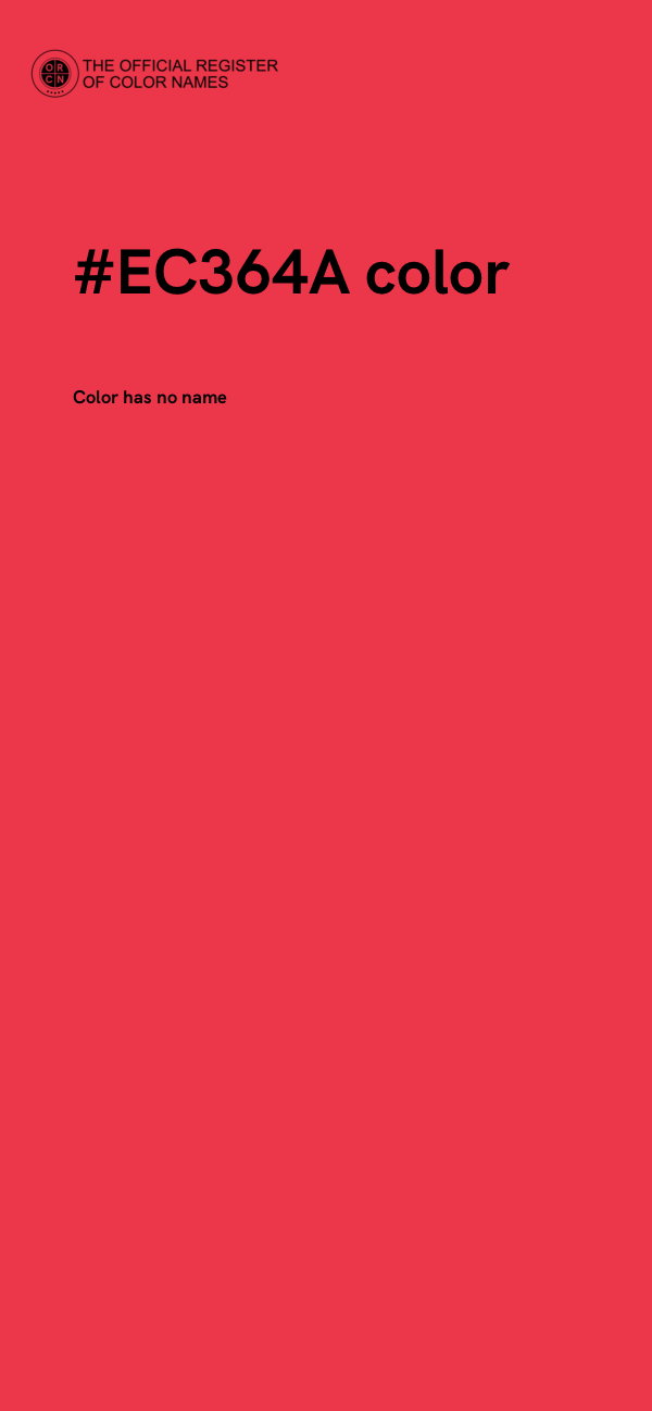 #EC364A color image