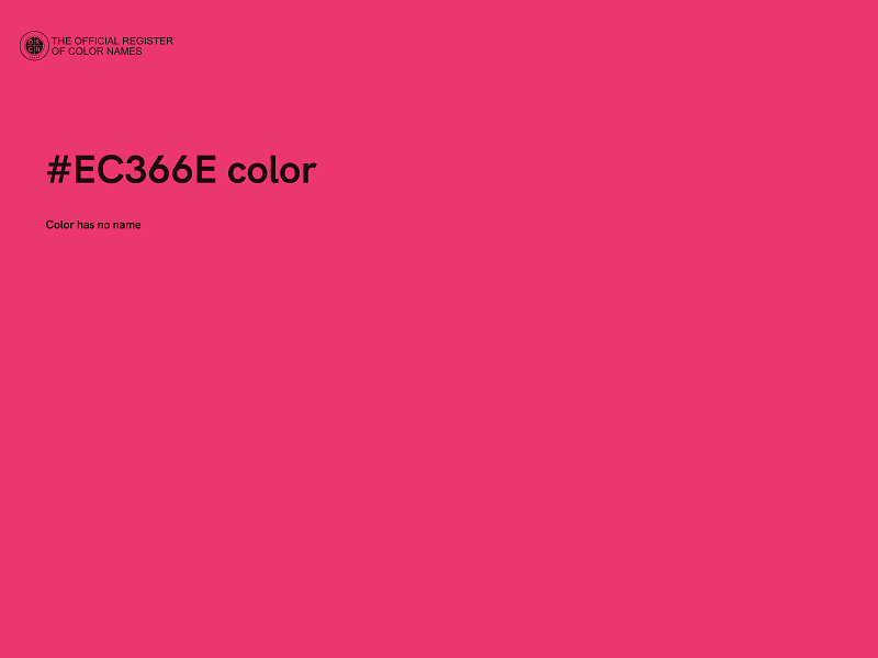 #EC366E color image