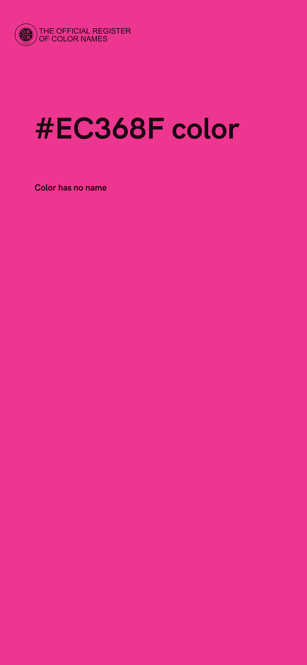 #EC368F color image
