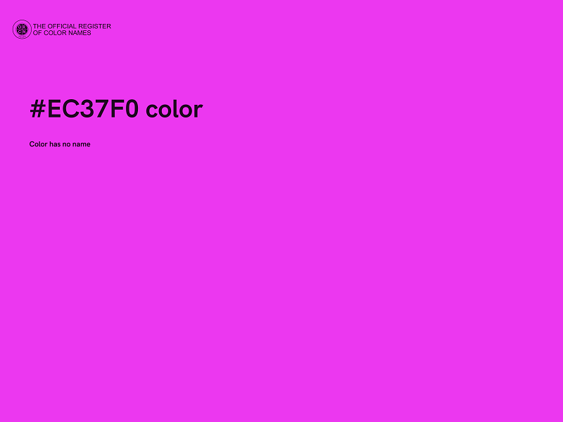 #EC37F0 color image