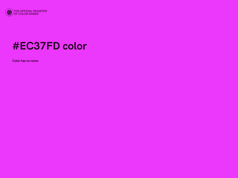 #EC37FD color image