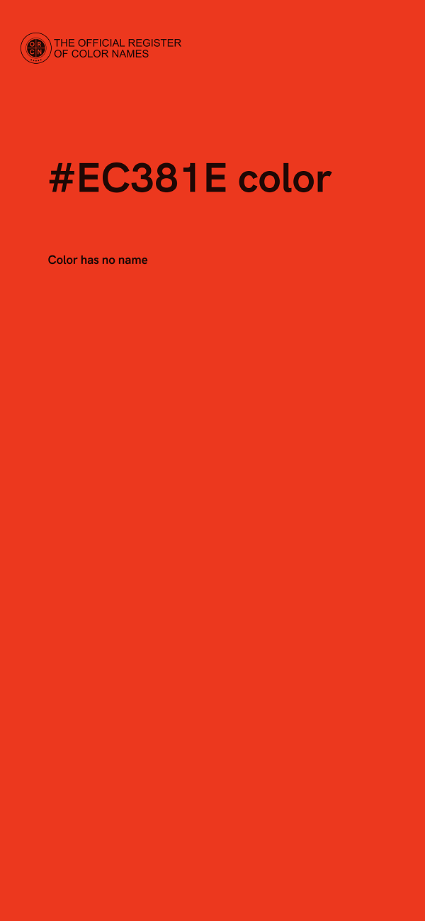 #EC381E color image