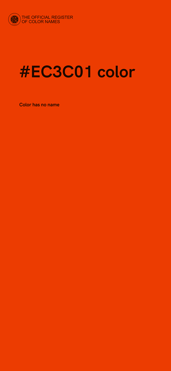 #EC3C01 color image