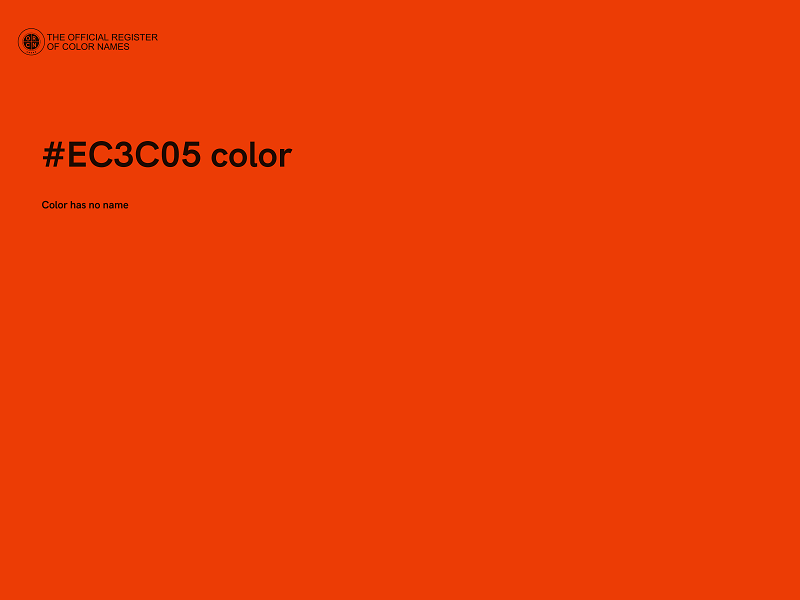 #EC3C05 color image
