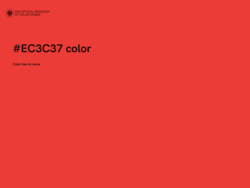 #EC3C37 color image