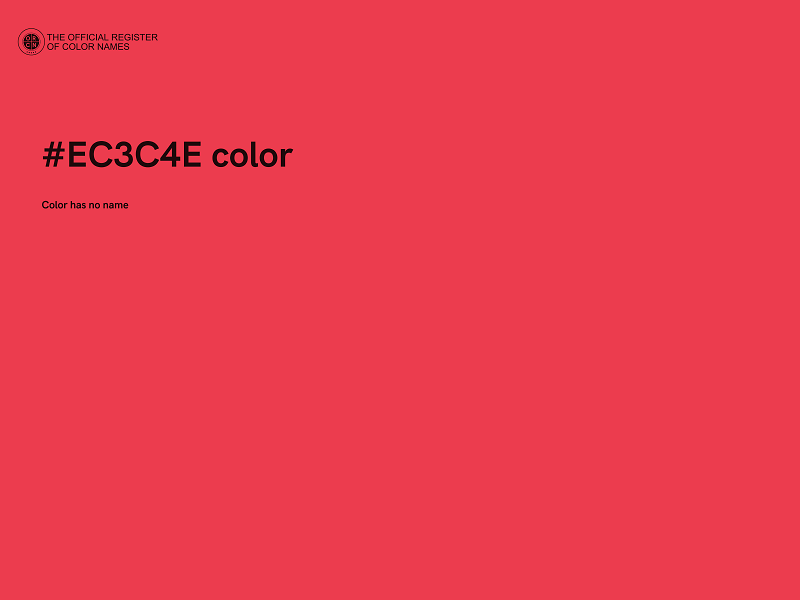 #EC3C4E color image