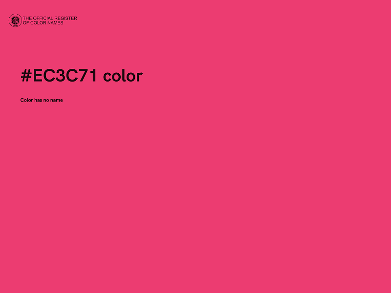 #EC3C71 color image