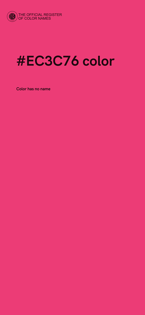 #EC3C76 color image