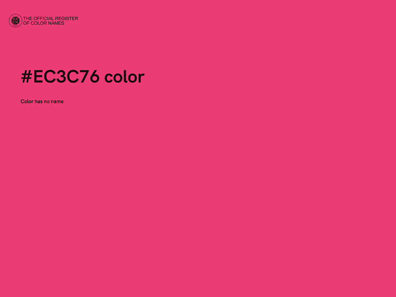 #EC3C76 color image