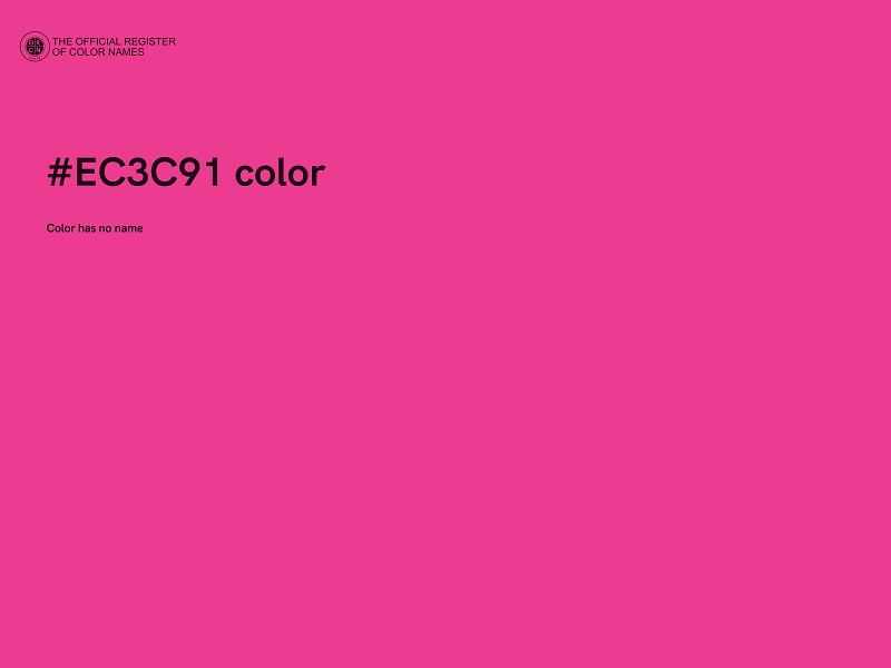 #EC3C91 color image