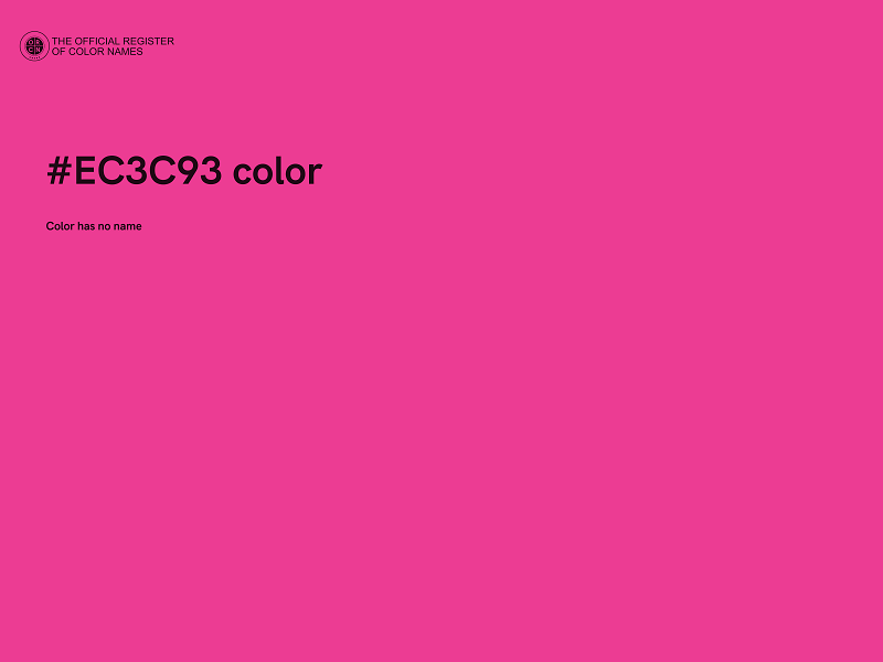 #EC3C93 color image