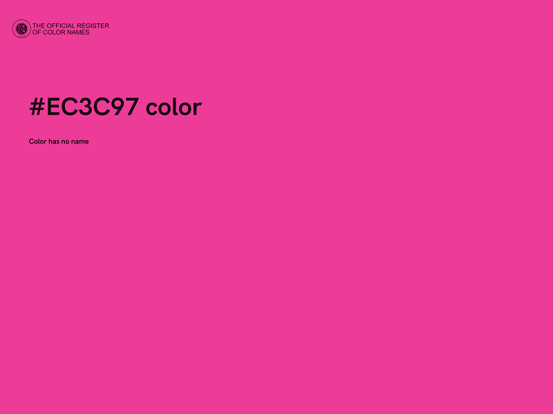 #EC3C97 color image