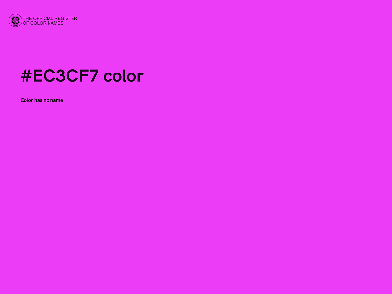 #EC3CF7 color image