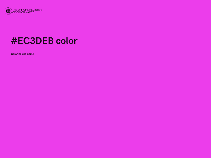 #EC3DEB color image