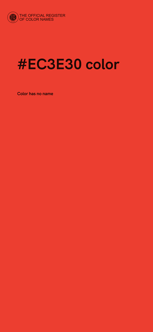 #EC3E30 color image