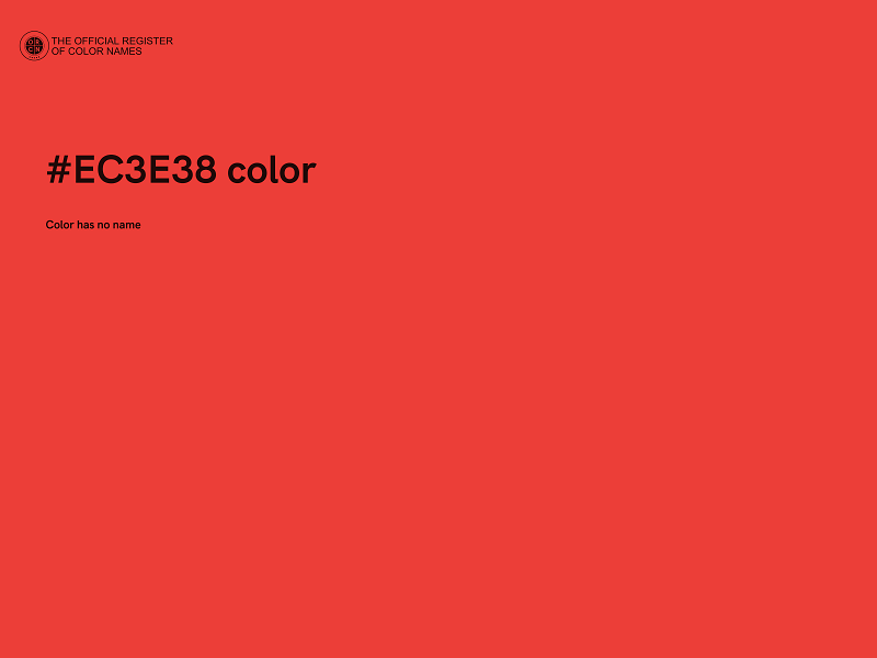 #EC3E38 color image