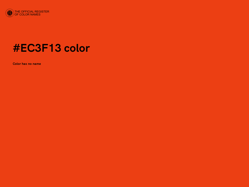 #EC3F13 color image
