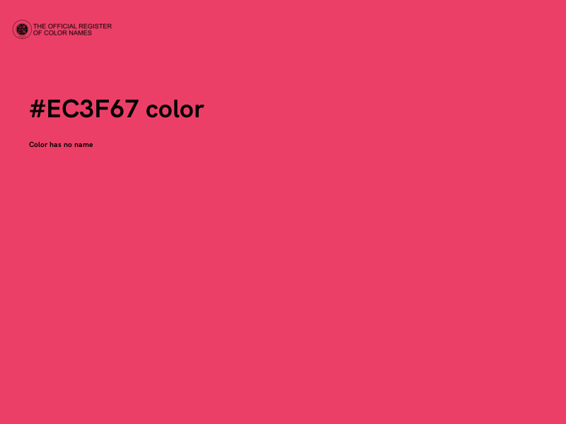 #EC3F67 color image