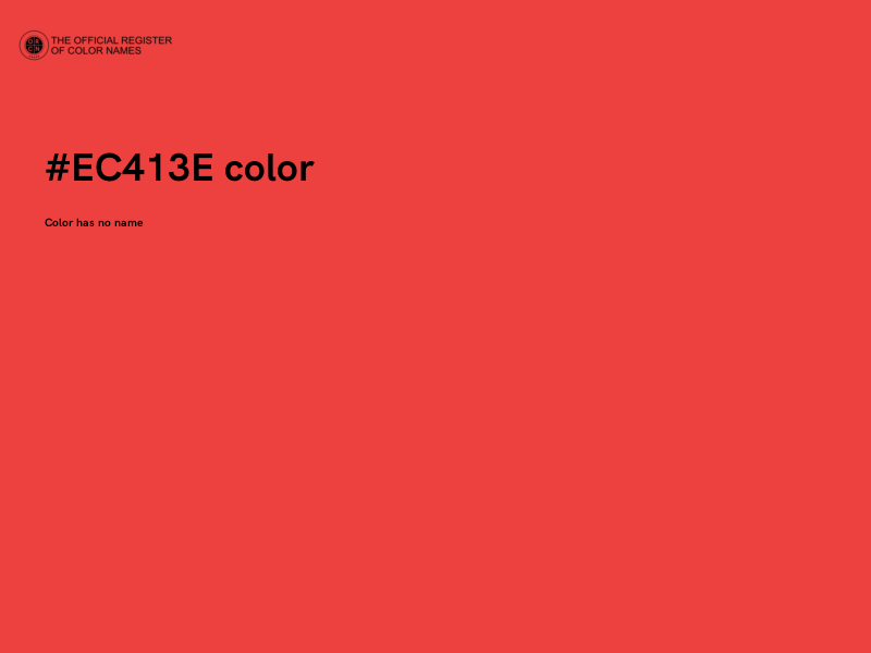 #EC413E color image