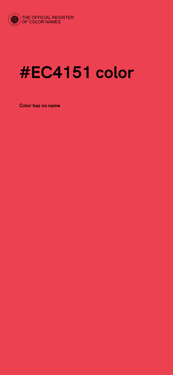 #EC4151 color image