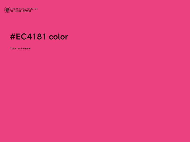 #EC4181 color image