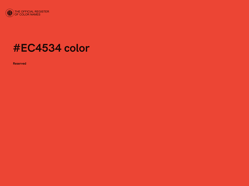 #EC4534 color image