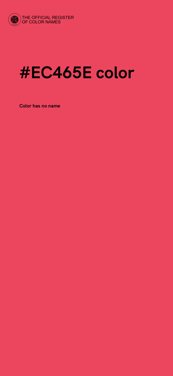 #EC465E color image