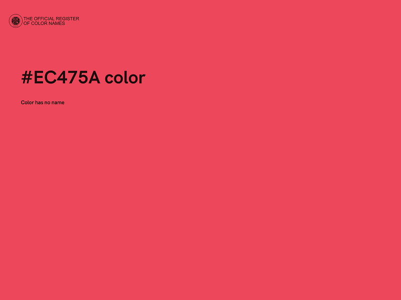 #EC475A color image