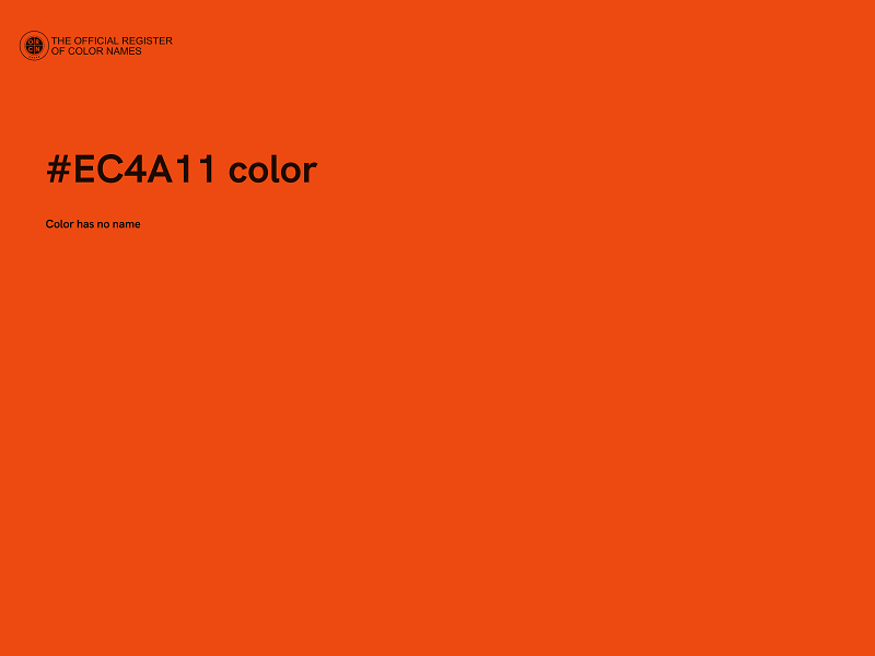 #EC4A11 color image