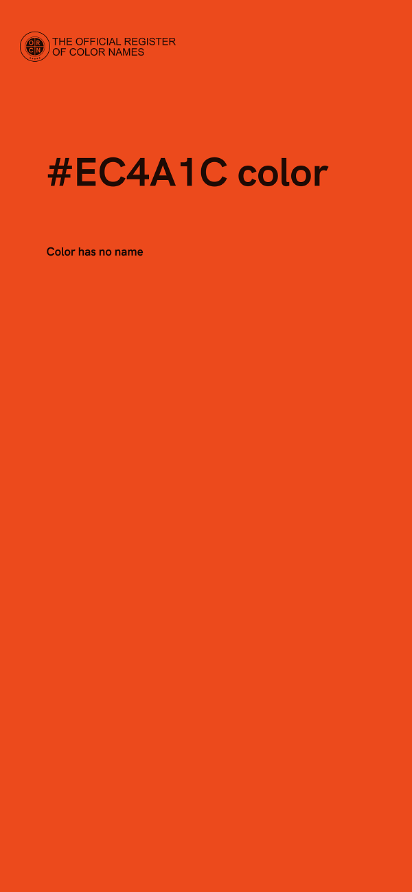 #EC4A1C color image